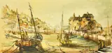 Johnny Frenchman's House, Mevagissey Harbour by Ben Maile, oil on canvas, sold Feb 2022
