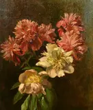Scottish, A still life study of mixed flowers by Robert Payton Reid, oil on canvas, sold Feb 2022