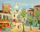 French, a view of Montmartre by Bruno-Emile Laurent, oil on canvas, sold Feb 2022