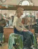 The Arts Workshop, Newbury by Tom Coates, oil on panel, sold Feb 2022