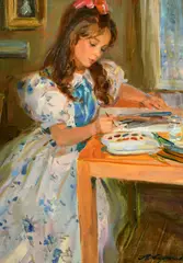 Experimenting with Colour by Alexander Averin, oil on canvas, sold Feb 2022