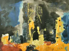Ruined Church, Bawsey by John Piper, print, sold Feb 2022