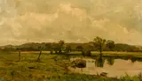 At Weston on Trent by Benjamin Williams Leader, 1897, oil on canvas, sold Dec 2021