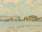Chichester Harbour by Hugh Boycott-Brown, oil on canvas, sold Dec 2021