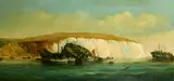 British School, Wreck of HMS Eurydice, Sandown Bay, 3rd Aug by Henry Robins, oil on canvas, sold Dec 2021