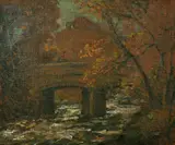 Shaugh Bridge by William Thornton Brocklebank, oil on canvas, sold Dec 2021