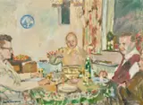 Weinachts Prosit by Faith Sheppard, oil on board, sold Dec 2021