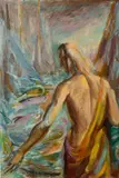 British, a scene of Christ by a sea of fish by Phillys Bray, oil on canvas, offered Dec 2021