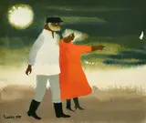 On the Shore by Mary Fedden, 1987, watercolour and gouache, sold Dec 2021