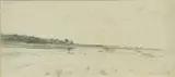 Dutch, A sketch of an extensive landscape by Johan Jongkind, pencil, sold Dec 2021