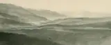View from Lascole D'Elsa, Tuscany by Vince Tutton, charcoal and pencil, offered Dec 2021