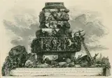 18th Century etching, Reliquiae Pontis Triumphalis seu Vaticani 14" x 9.5 by Giovanni Battista Piranesi, etching, sold Dec 2021