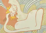 British, a reclining female nude with flowers, colour print by Edwina Sandys, print, offered Dec 2021