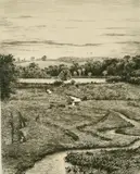 Alresford Pond by Heywood Sumner, etching, sold Dec 2021