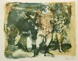 Figures and a drum by Claude Weisbruch, lithograph, offered Dec 2021