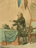 President d' Administration Municipal by James Gillrary, etching, sold Dec 2021
