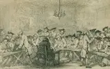 A Print sale by Thomas Rowlandson, 1788, Print sale', dated, sold Dec 2021