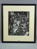 The Fabrication Shop by Carl F Hodgson limited edition, etching, sold Jun 2016