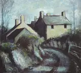 Fferm Ger Dinas Dinlle by Wilf Roberts coloured limited edition, print, sold May 2016