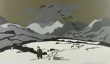 Untitled by Kyffin Williams Ra limited edition, lithograph, sold May 2016