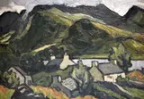 Print - above Llyn Peris by Kyffin Williams Ra limited edition, print, sold Feb 2016