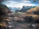 Print - Snowdonia landscape by Gwyneth Tomos limited edition, print, sold Feb 2016