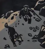 Untitled by Kyffin Williams Ra limited edition, linocut, sold Feb 2016