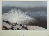 Print - snowcapped Tryfan by Rob Piercy coloured limited edition, print, sold Jan 2016