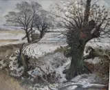 Untitled by John Aldridge, oil on board, sold Nov 2015