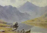 Llyn Llydaw by Warren Williams Arca coloured limited edition, print, sold Nov 2015