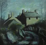 Fferm Ger Dinas Dinlle by Wilf Roberts coloured limited edition, print, sold Nov 2015