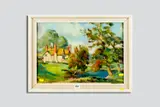 Lake and trees by Miles Balmford Sharp, oil, offered Feb 2015
