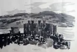 Colourwash print - Conwy Castle by Kyffin Williams Ra limited edition, print, offered Feb 2015