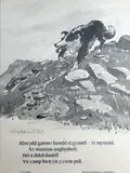 Print - sheepdog on a mountain with a four line by Kyffin Williams Ra limited edition, print, offered Feb 2015