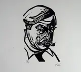 Untitled by Kyffin Williams Ra limited edition, linocut, offered Feb 2015