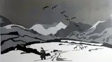 Untitled by Kyffin Williams Ra limited edition, linocut, offered Feb 2015