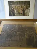 print of the 'The Unknown Warrior' being laid to rest, 12 x 17.5 ins (30 x 44 cms) by F Matania, print, offered Jan 2015