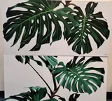 Each painting depicts the leaves of a Swiss by Mark Roberts, oil, sold Oct 2026
