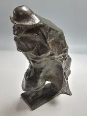 Riverman with fish by John W. Mills, sculpture, offered Oct 2026