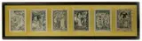 The Tempest, 1893 woodblock on paper, six prints in common frame signed with artist's cipher in print, foxing 130 x 34.5cm (overall) by Walter Crane, print, offered Oct 2015