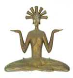 Attributed a patinated metal plaque of a buddhistic figure seated in by Dora Gordine, sculpture, offered Oct 2015