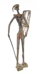 The Warrior, 1971 bronze resin over metal and wire 180cm by Chaim Stephenson, bronze, sold Oct 2015