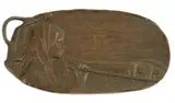 An Art Nouveau bronze tray, decorated with a shepherdess and two sheep by Peter Teresczcuk, bronze, offered Oct 2015