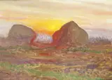 Sunset Signed, also signed and titled verso Oil on canvas 30.5 x 41.5cm Provenance: Sotheby’s London 9th November 1988, lot 31 by George Clausen, Oil on canvas, offered Jun 2015