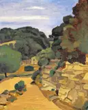 Paysage de Provence, c.1925 Signed Oil on canvas 60.5 x 49.5cm Provenance: Theo Waddington Fine Art, London Christie’s, New York, 8th November 1995, lot 255 by André Derain, Oil on canvas, sold Jun 2015