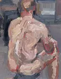 Study of a male nude from behind Signed and dated 99 Oil on board 38 x 30cm ++Good condition by Antony Williams, Oil on board, sold Jun 2015