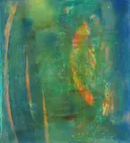 Abstract scene Signed Oil on canvas 55 x 50cm ++Good condition by Seya Parboosingh, Oil on canvas, sold Jun 2015