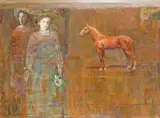 Untitled by Mersad Berber, 1999, Oil and collage on canvas, sold Jun 2015