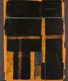 Newspaper composition Signed and dated 1962/1973 verso Oil on by Theodore Mendez, 1962, Oil on newspaper laid on canvas, unframed, offered Jun 2015