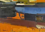Boats No by Donald McIntyre, Oil on panel, sold Jun 2015